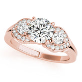 Engagement Rings 3 Stone Round - TN50789-E